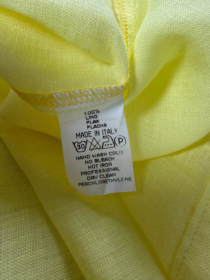 Camicia in lino giallo lime - L/XL collo 43