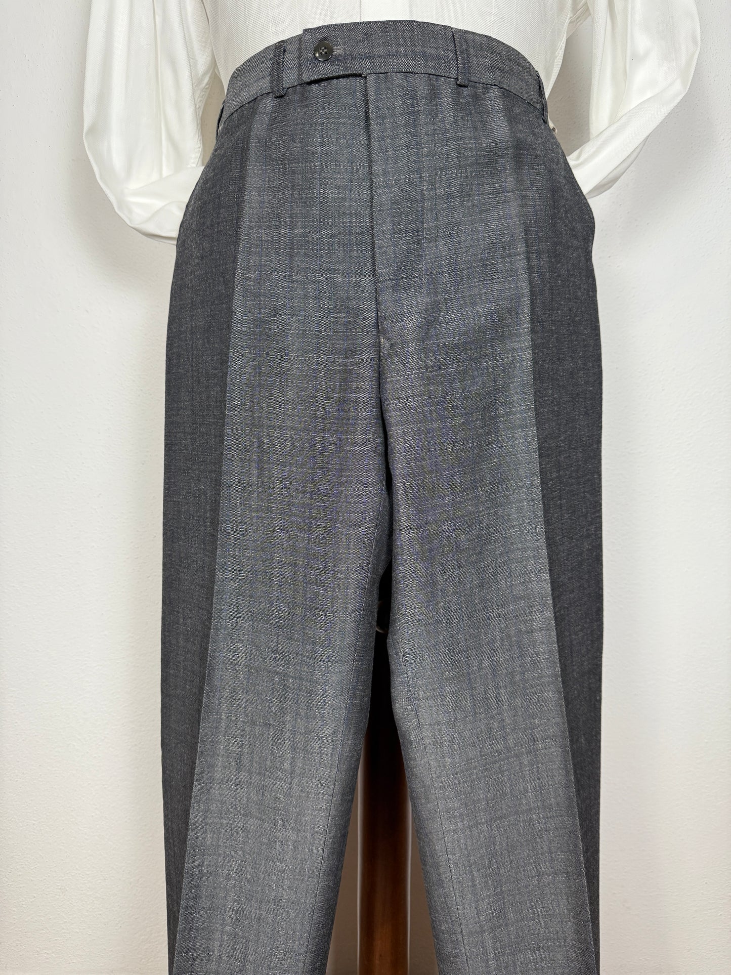 Pantalone anni ‘70 in fresco lana grigio (NOS) - tg. 48/50