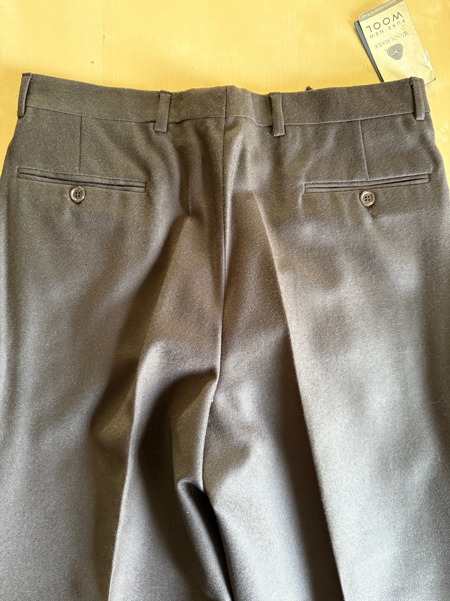 Pantaloni anni ‘90 in flanella marrone (NOS) - tg. 48