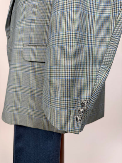 Giacca anni ‘80 fresco lana Galles verde salvia - tg. 58