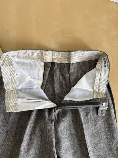 Pantaloni anni '80 misto lino e rayon (NOS) - tg. 48