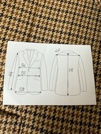 Giacca anni ‘80 in tessuto scozzese lana e cashmere pied-de-poule - tg. 48/50