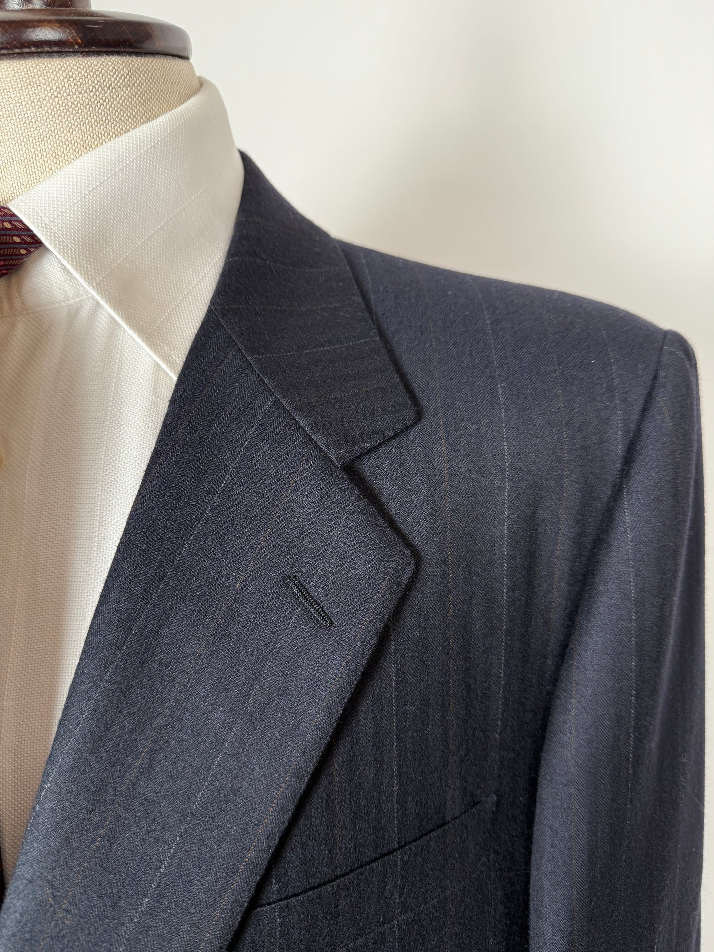 Giacca Belvest anni ‘80 flanella blu lana e cashmere - tg. 52/54