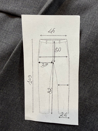 Pantaloni fresco lana grigio antracite anni '80 - tg. 52