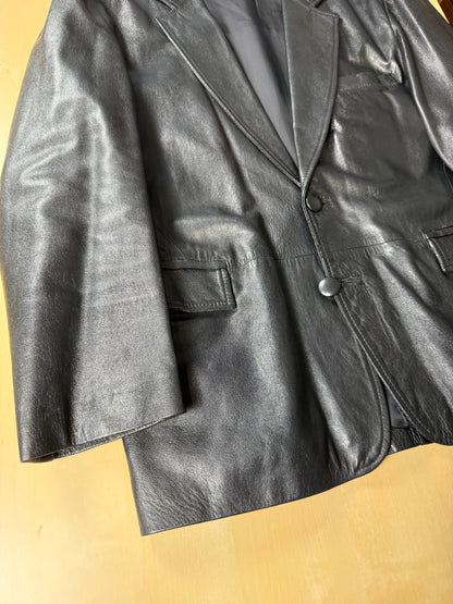 Giacca blazer in pelle anni ‘80 - tg. 50