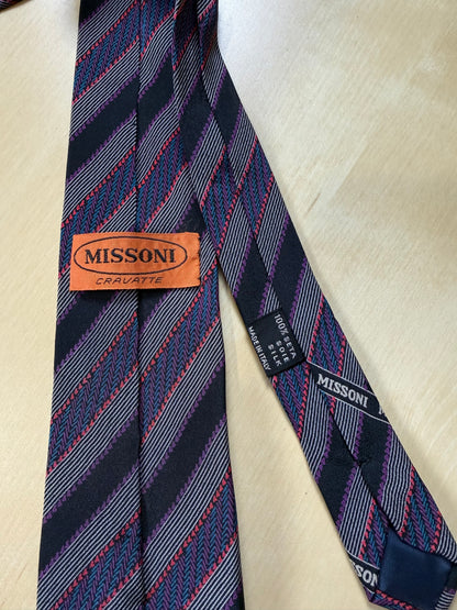 Cravatta Missoni regimental vintage