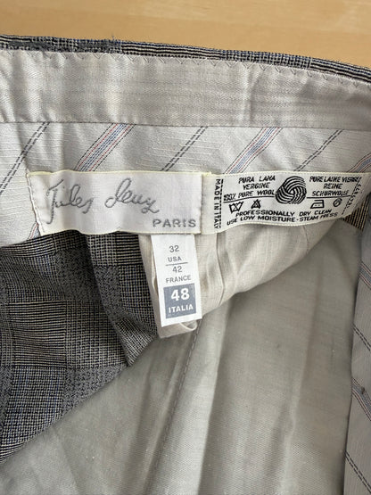 Pantaloni fresco lana principe di Galles anni '80 (NOS) - tg. 48