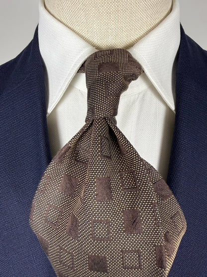 Cravatta Armani vintage marrone quadri