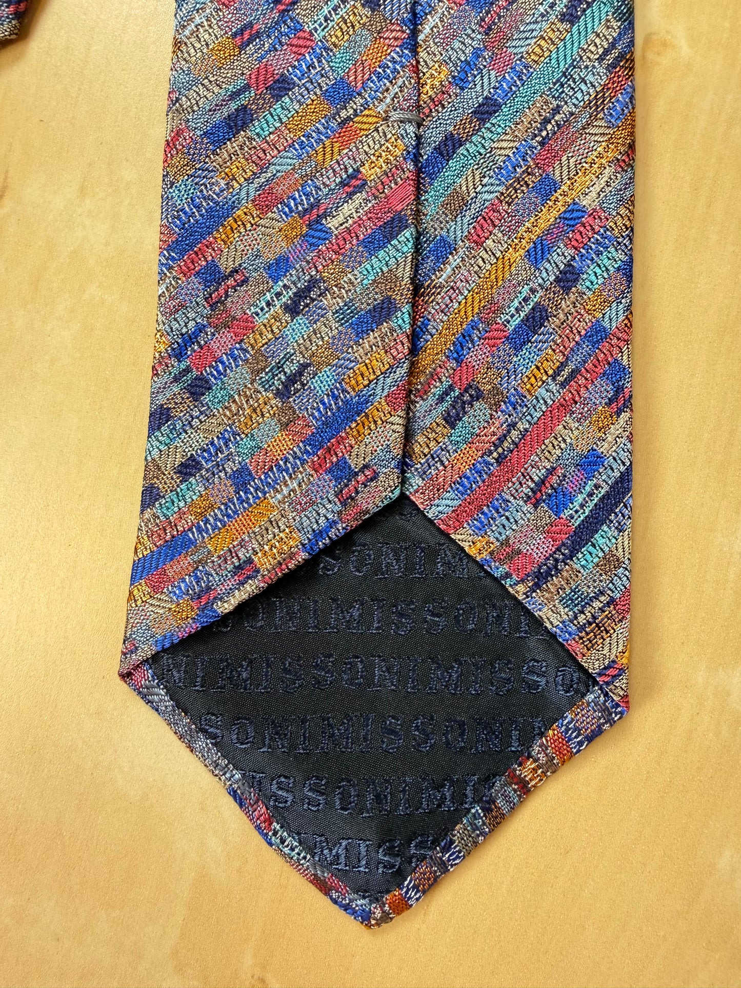 Cravatta Missoni tasselli multicolore