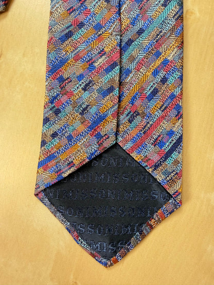 Cravatta Missoni tasselli multicolore