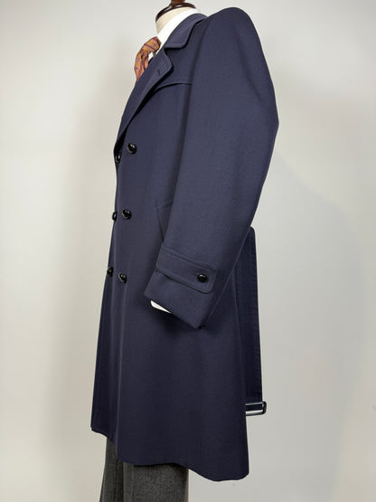 Cappotto/trench anni ‘70 in twill di lana - tg. 48-50
