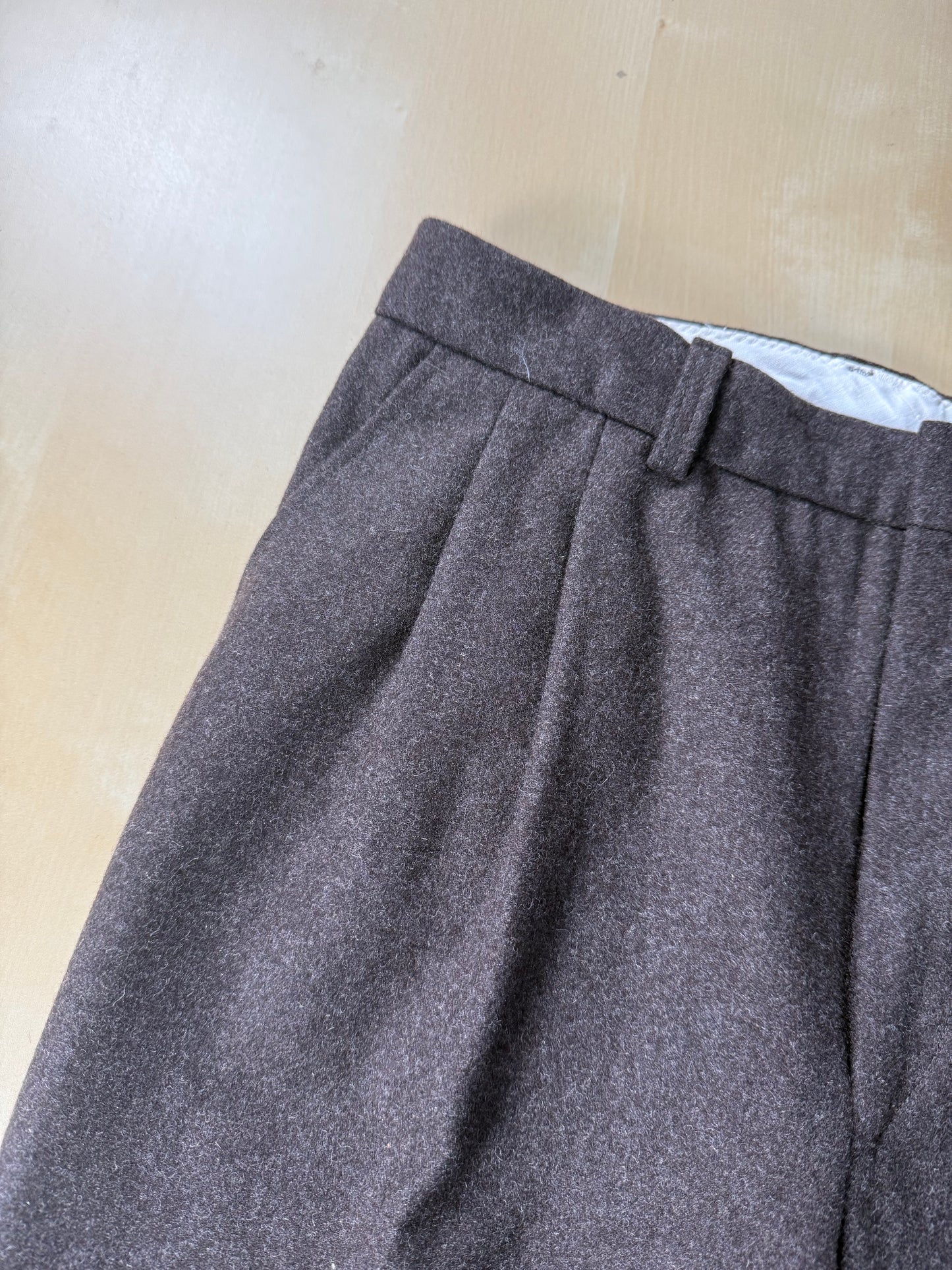 Pantaloni anni ‘80 flanella marrone (NOS) - tg. 44