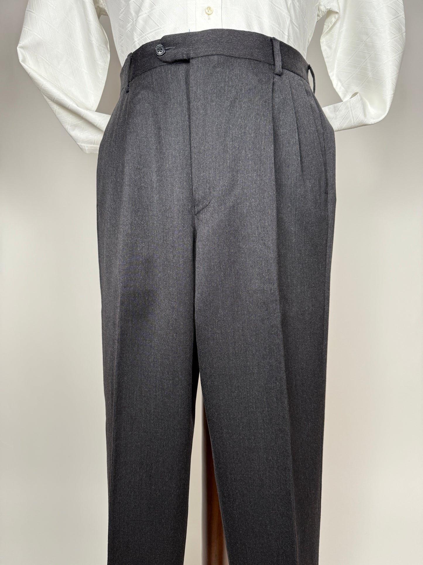 Pantaloni flanella pettinata grigio antracite - tg. 52