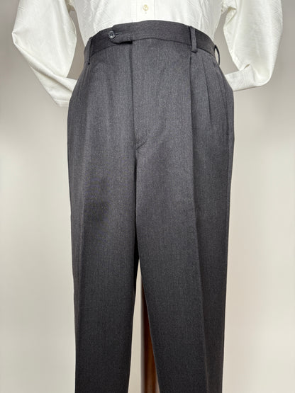Pantaloni flanella pettinata grigio antracite - tg. 52