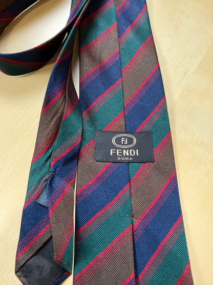 Cravatta Fendi regimental vintage