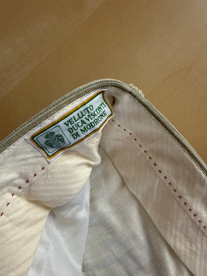 Pantaloni in velluto a coste panna/avorio - tg. 52