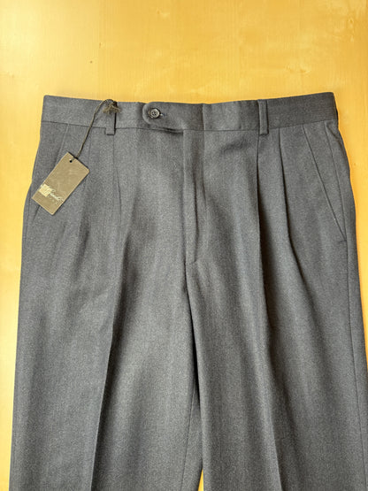 Pantaloni in flanella blu trama righe (NOS) - tg. 46/48