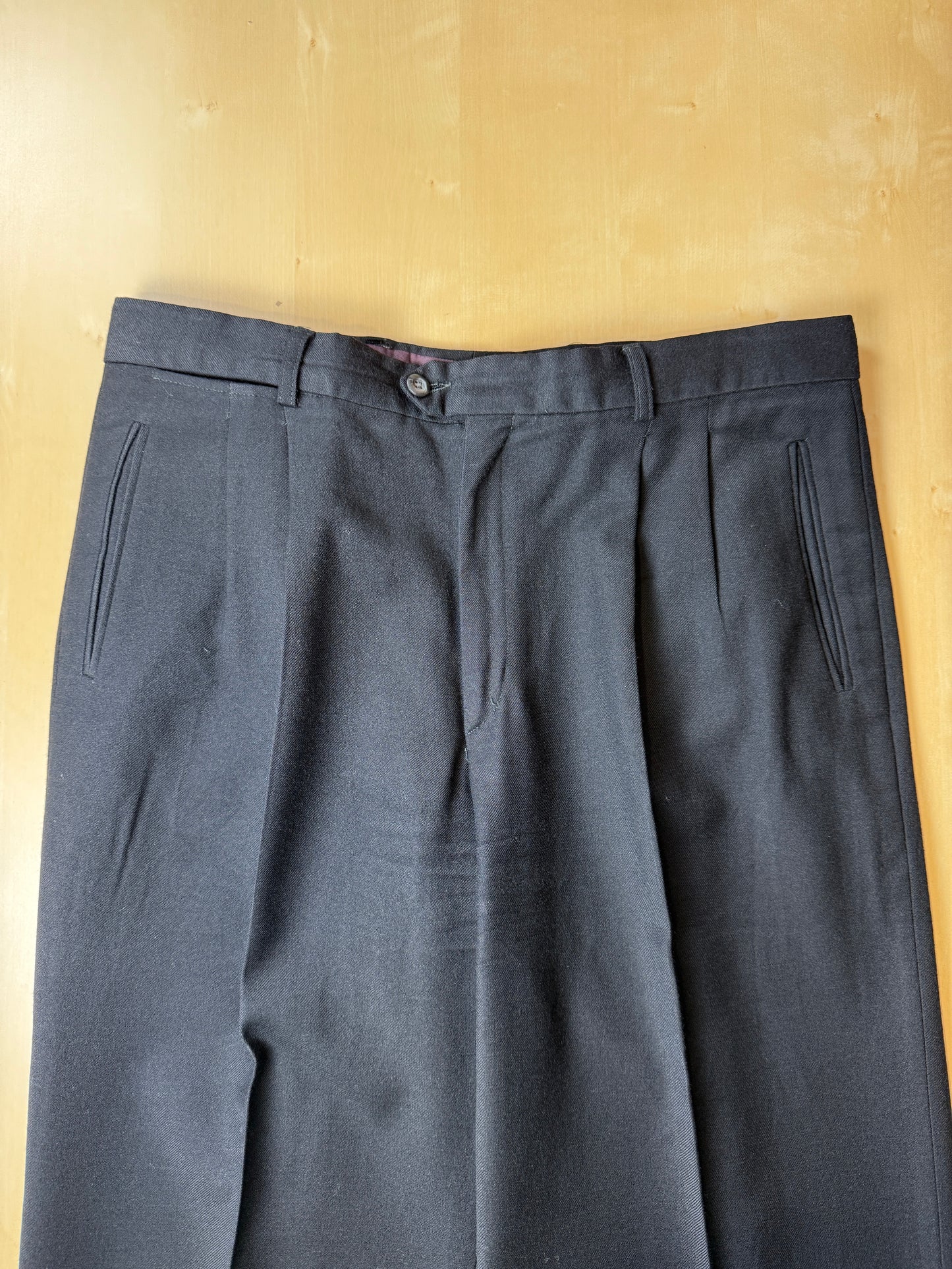 Pantaloni anni ‘80 flanella blu notte - tg. 52