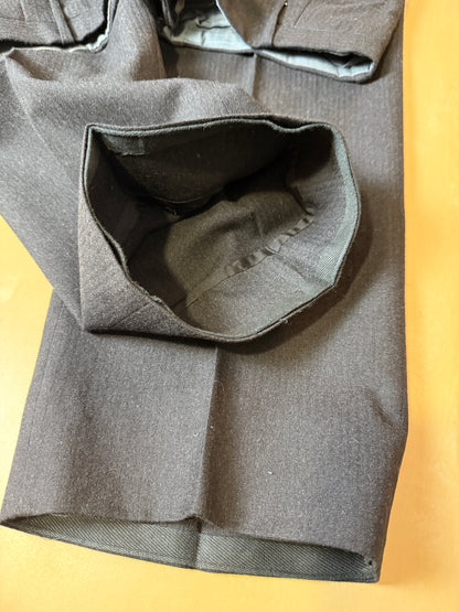 Completo sartoriale anni ‘60 flanella antracite micro spigato - tg. 54