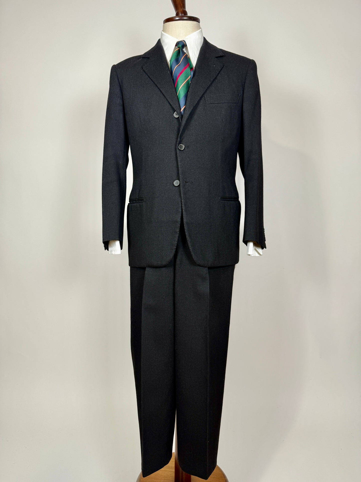 Completo anni ‘60 sartoriale flanella antracite - tg. 46