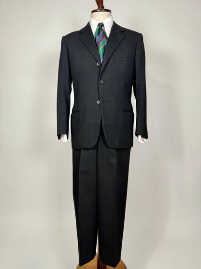 Completo anni ‘60 sartoriale flanella antracite - tg. 46