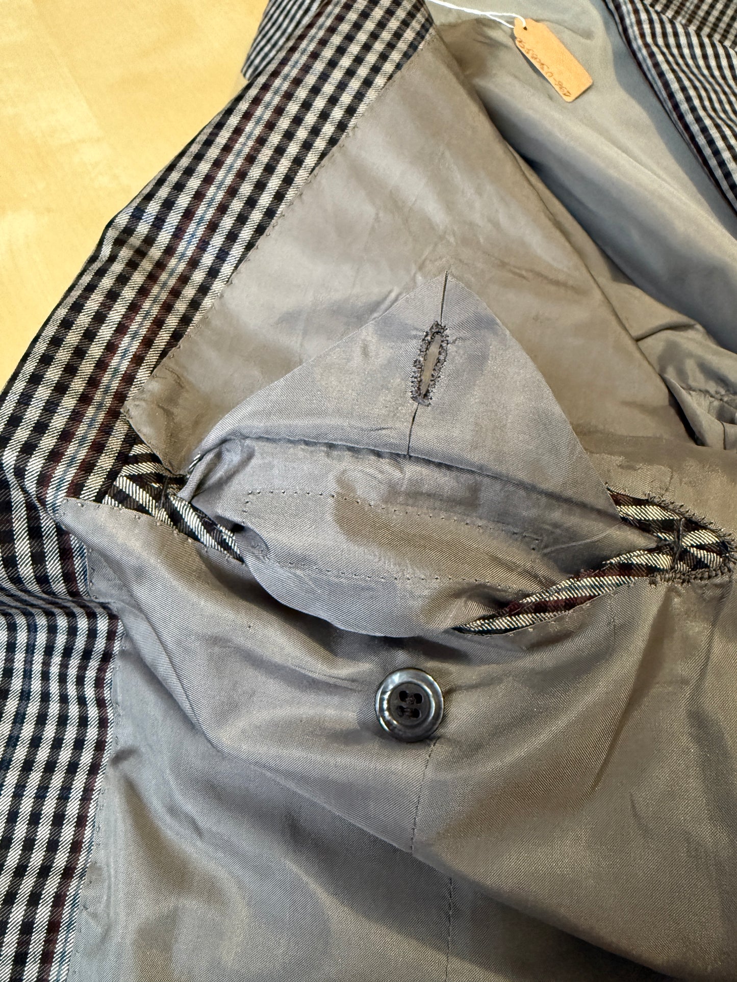 Giacca sartoriale in flanella pettinata check - tg. 50/52