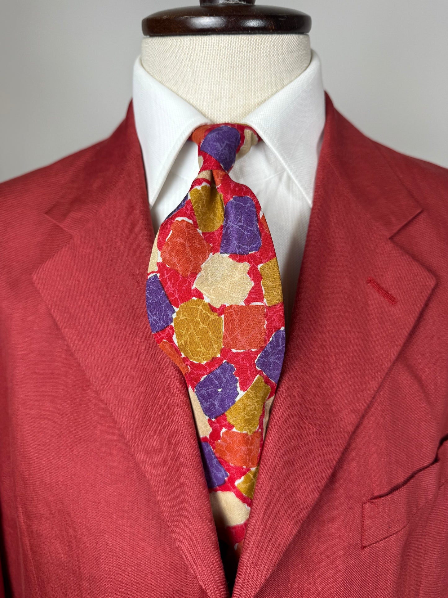 Cravatta Missoni vintage quadri astratti