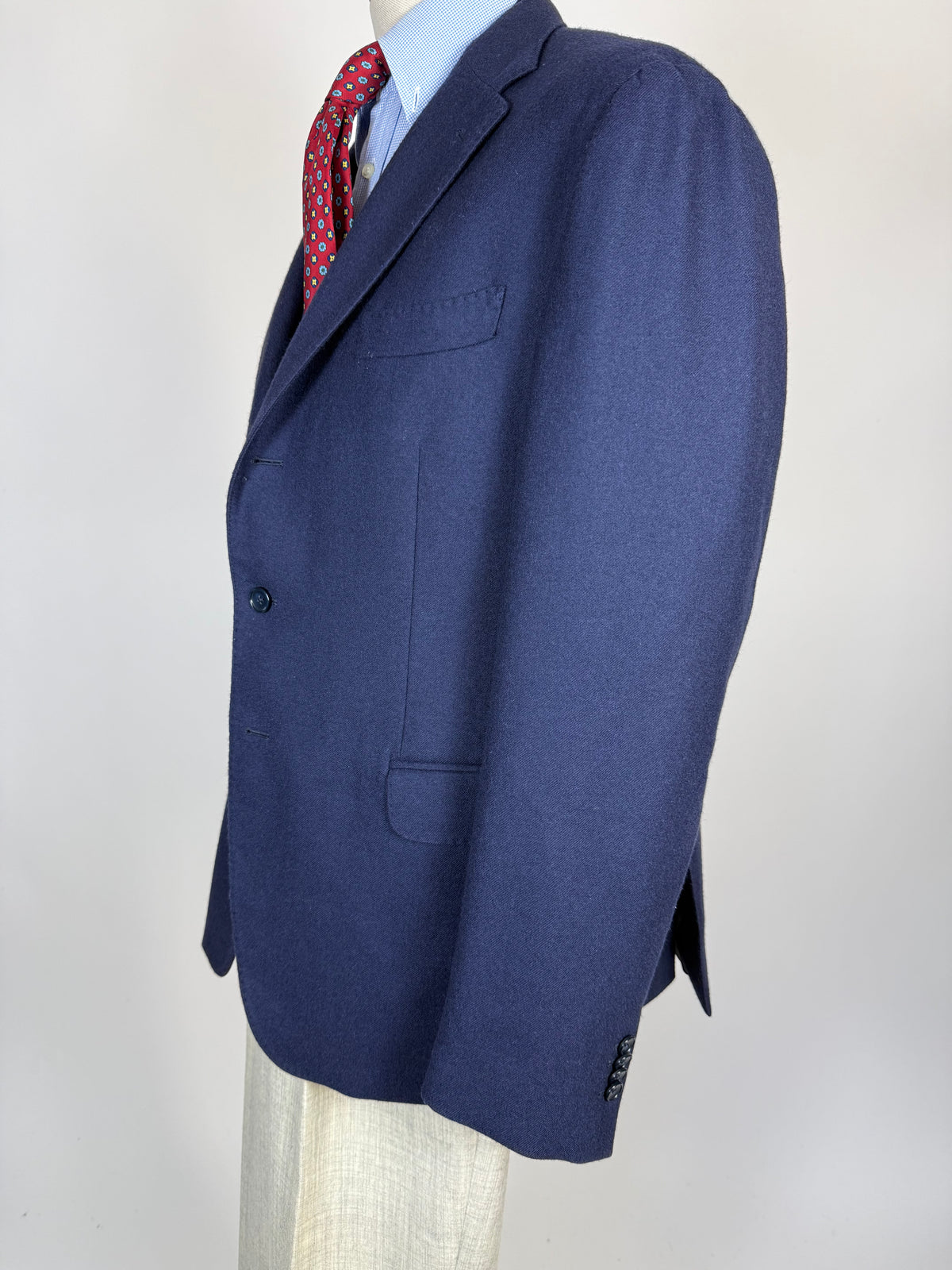 Giacca + panciotto De Paz flanella blu - tg. 54/56