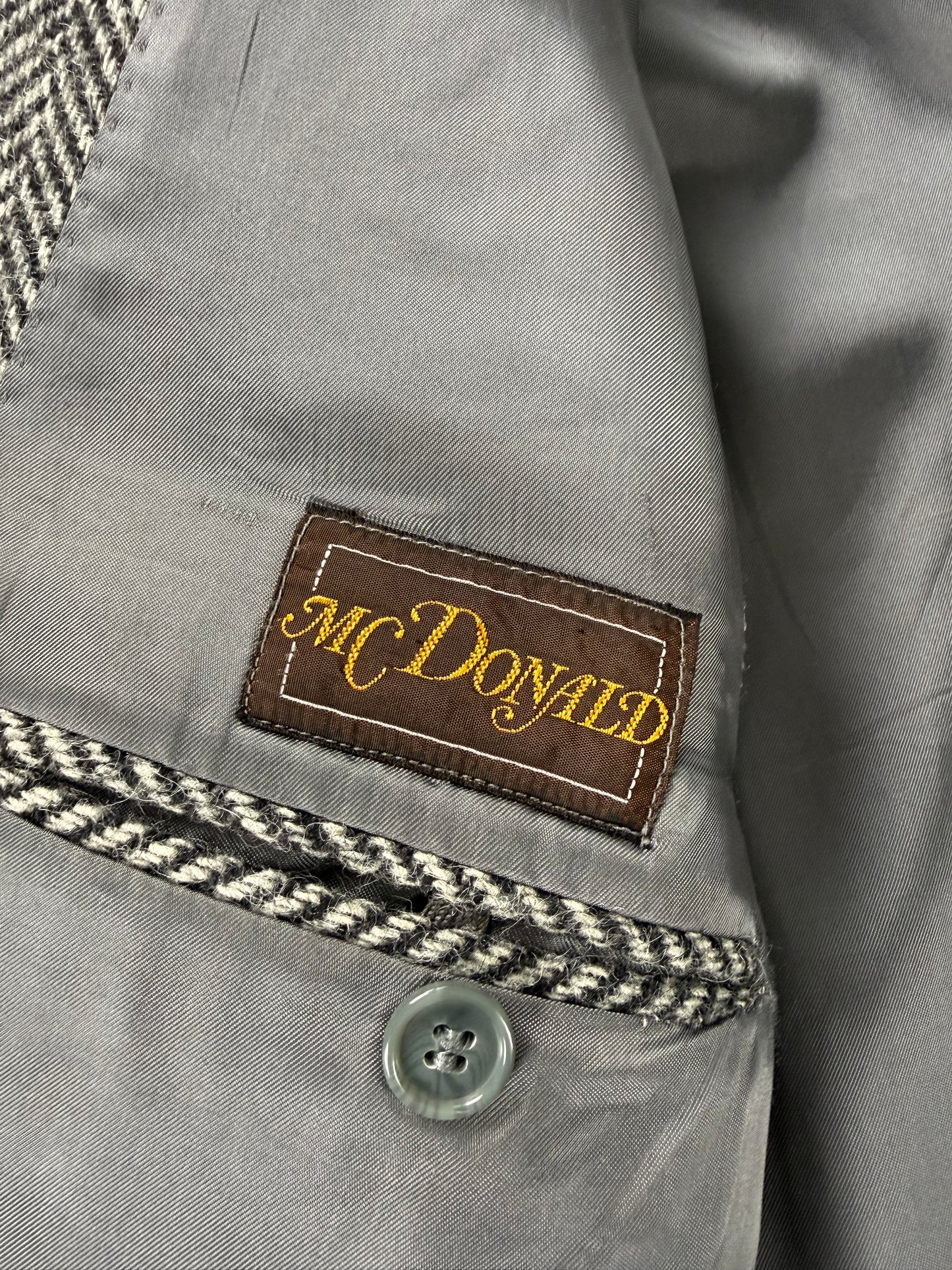 Giacca sportiva anni ‘70 herringbone lana e alpaca - tg. 44/46