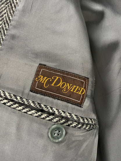 Giacca sportiva anni ‘70 herringbone lana e alpaca - tg. 44/46