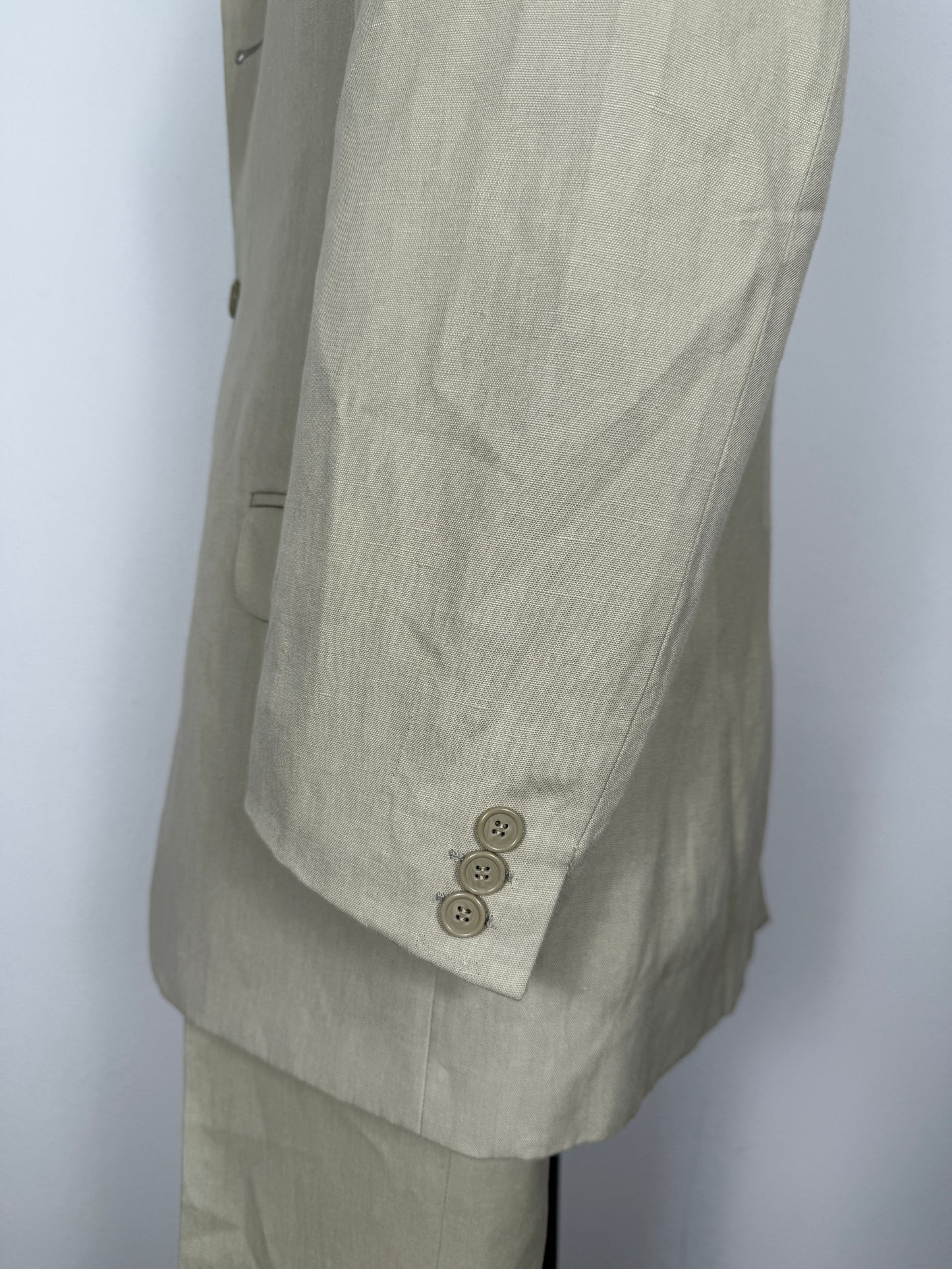 Completo beige in lino e cotone - tg. 52