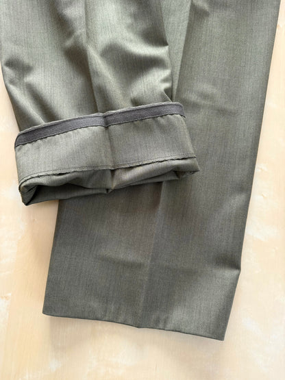 Completo anni ‘80 verde oliva lana pettinata E. Zegna - tg. 48/50