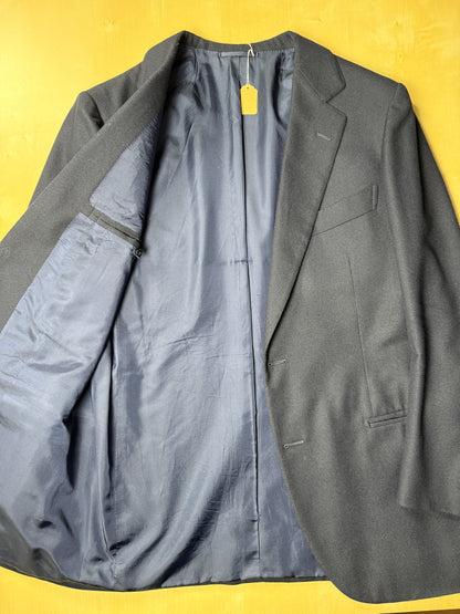 Giacca sartoriale anni ‘80 in flanella blu - tg. 50