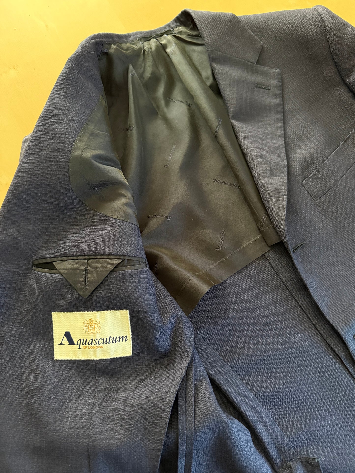 Giacca Aquascutum estiva hopsack blu- tg. 48