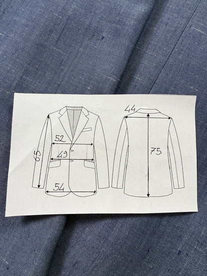 Giacca anni '70 in seta shantung azzurro carta da zucchero - tg. 46