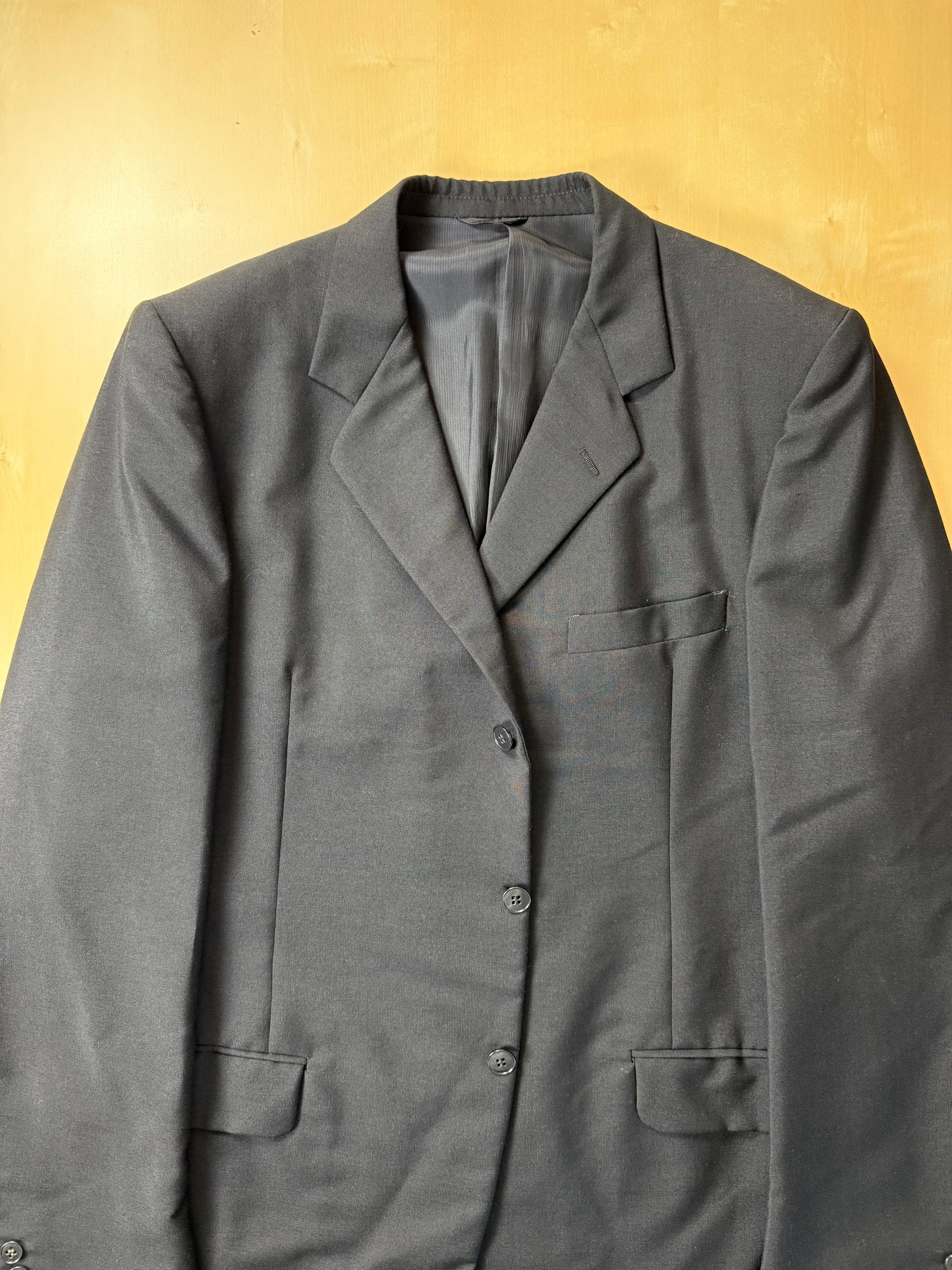 Giacca anni '60 lana-mohair blu - tg. 52 lunga