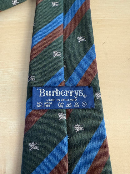 Cravatta Burberrys regimental lana e seta