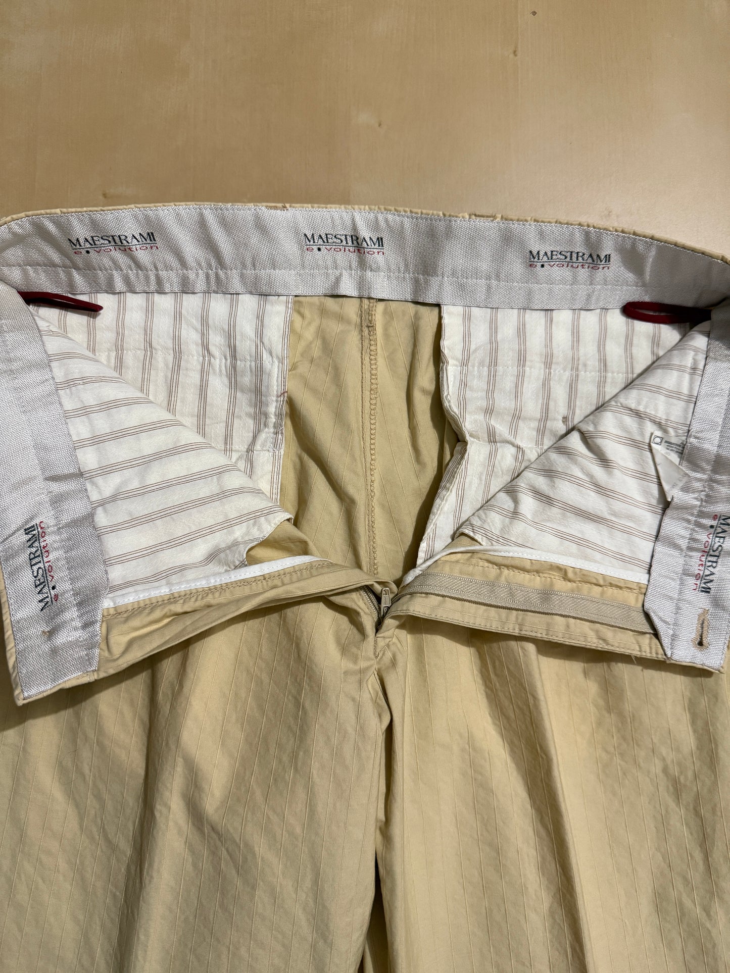 Completo estivo in puro cotone sfoderato color crema (NOS) - tg. 48/50