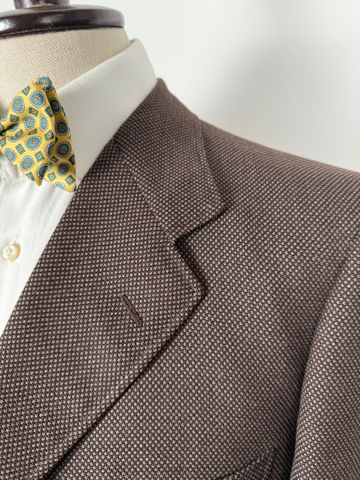 Giacca anni ‘60 marrone in lana occhio di pernice - tg. 50