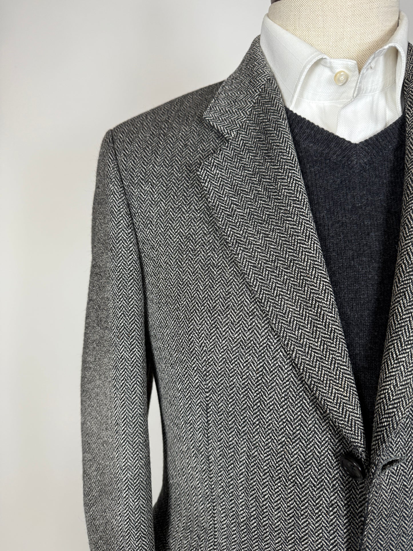 Giacca anni ‘90 herringbone grigio - tg. 48