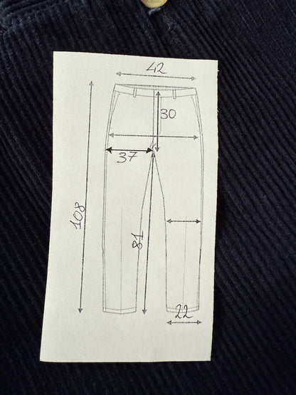 Pantaloni velluto a coste blu anni ‘90 - tg. 48