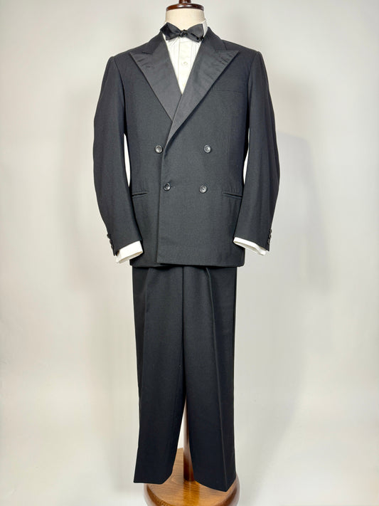 Smoking doppiopetto sartoriale anni ‘50 - tg. 46/48 (pantaloni 44)