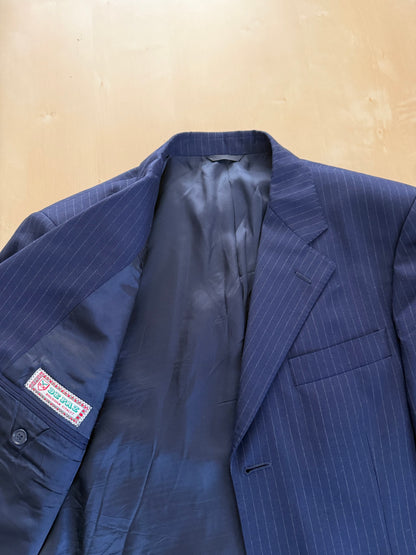 Giacca De Paz fresco lana blu gessato - tg. 50