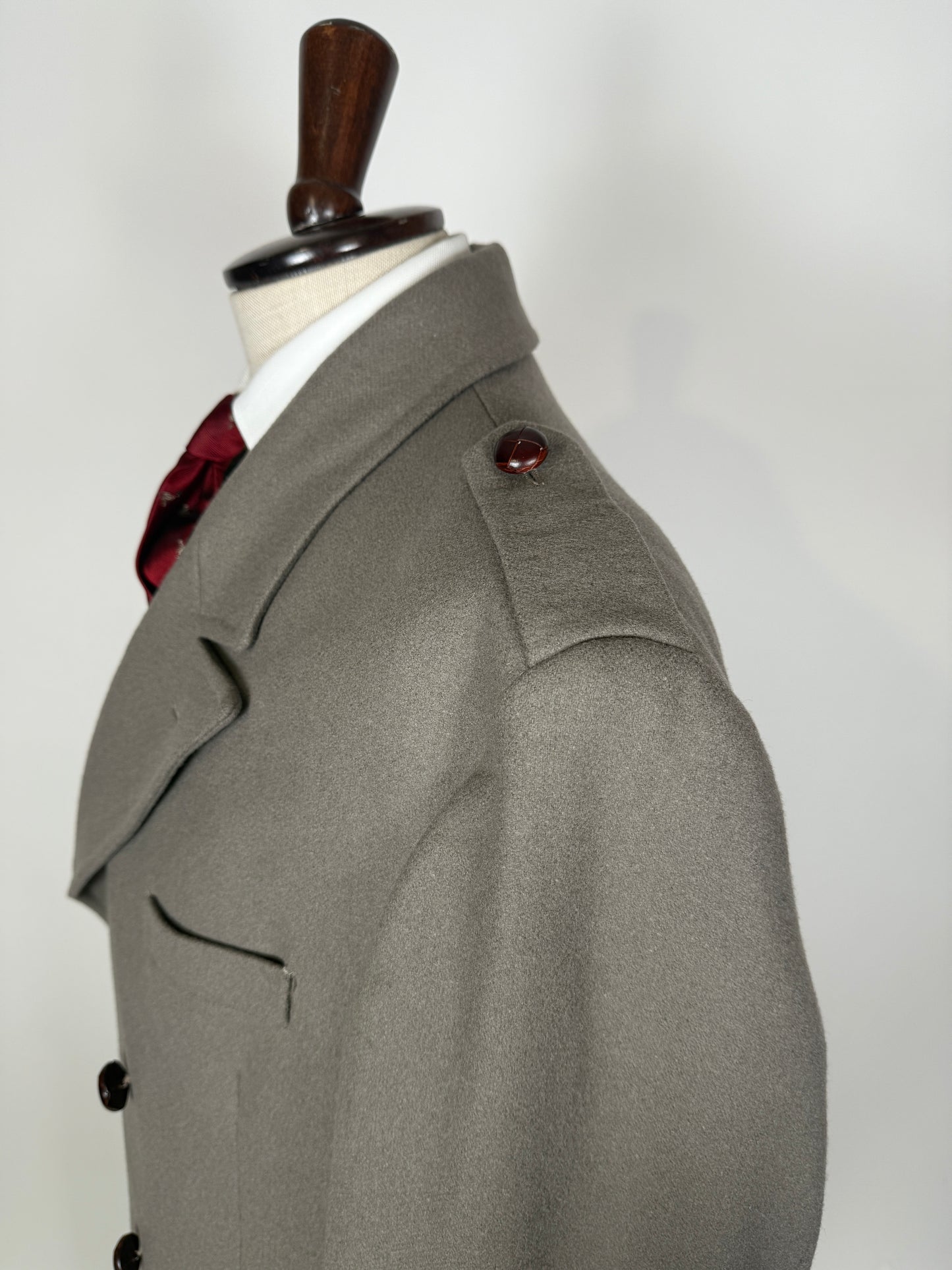 Cappotto De Paz doppiopetto grigio/cachi - tg. 56-58