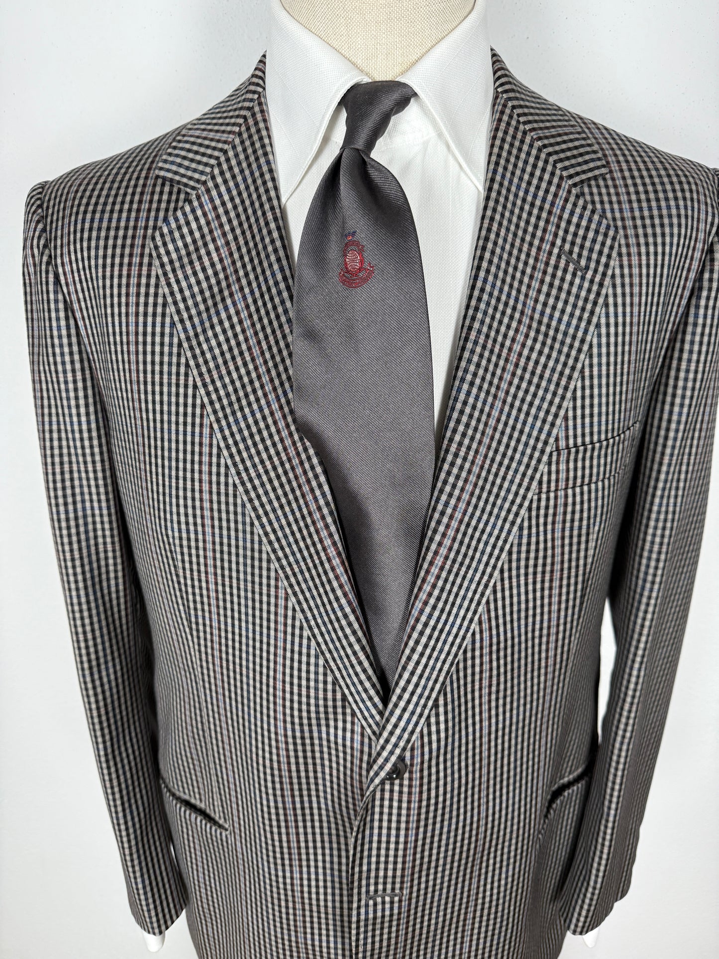 Giacca sartoriale in flanella pettinata check - tg. 50/52
