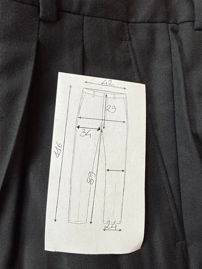 Pantaloni fresco lana blu notte anni '90 (NOS) - tg. 48