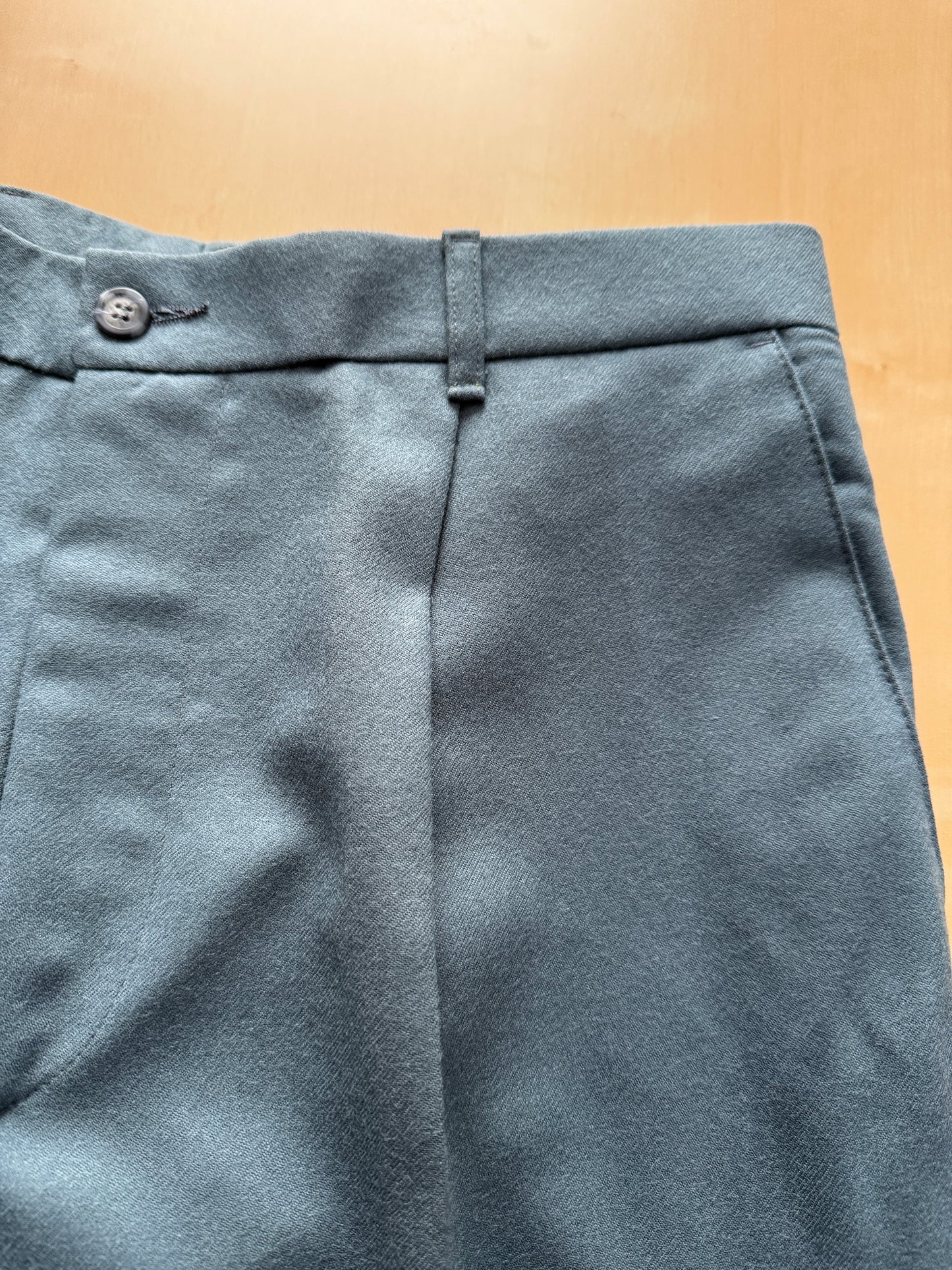 Pantaloni anni ‘80 flanella verde petrolio (NOS) - tg. 48