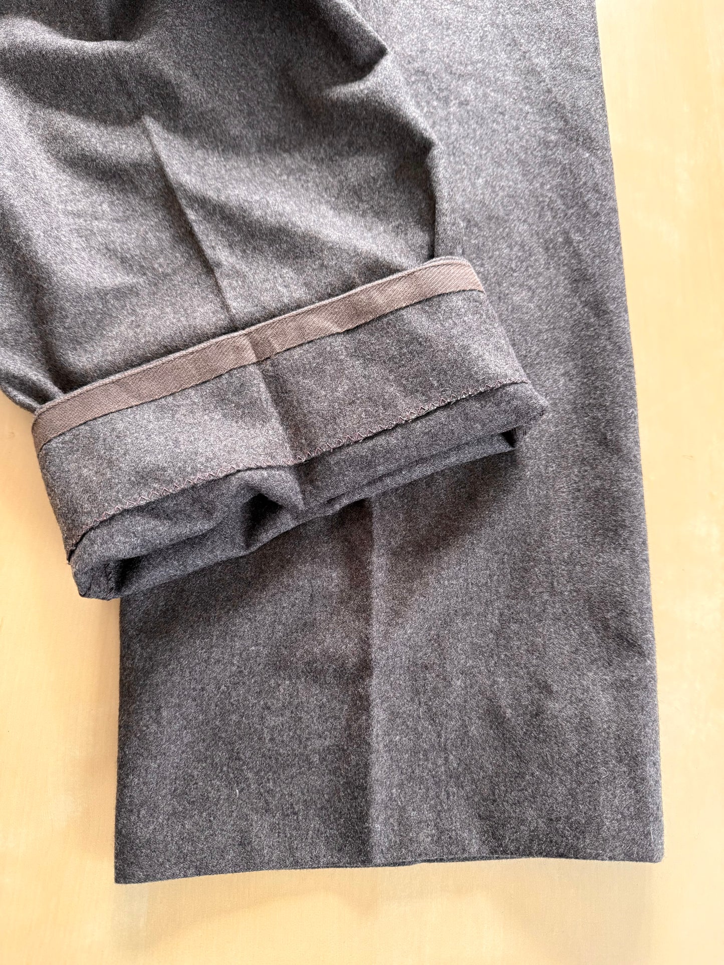 Pantaloni in flanella marrone anni ‘80 - tg. 52