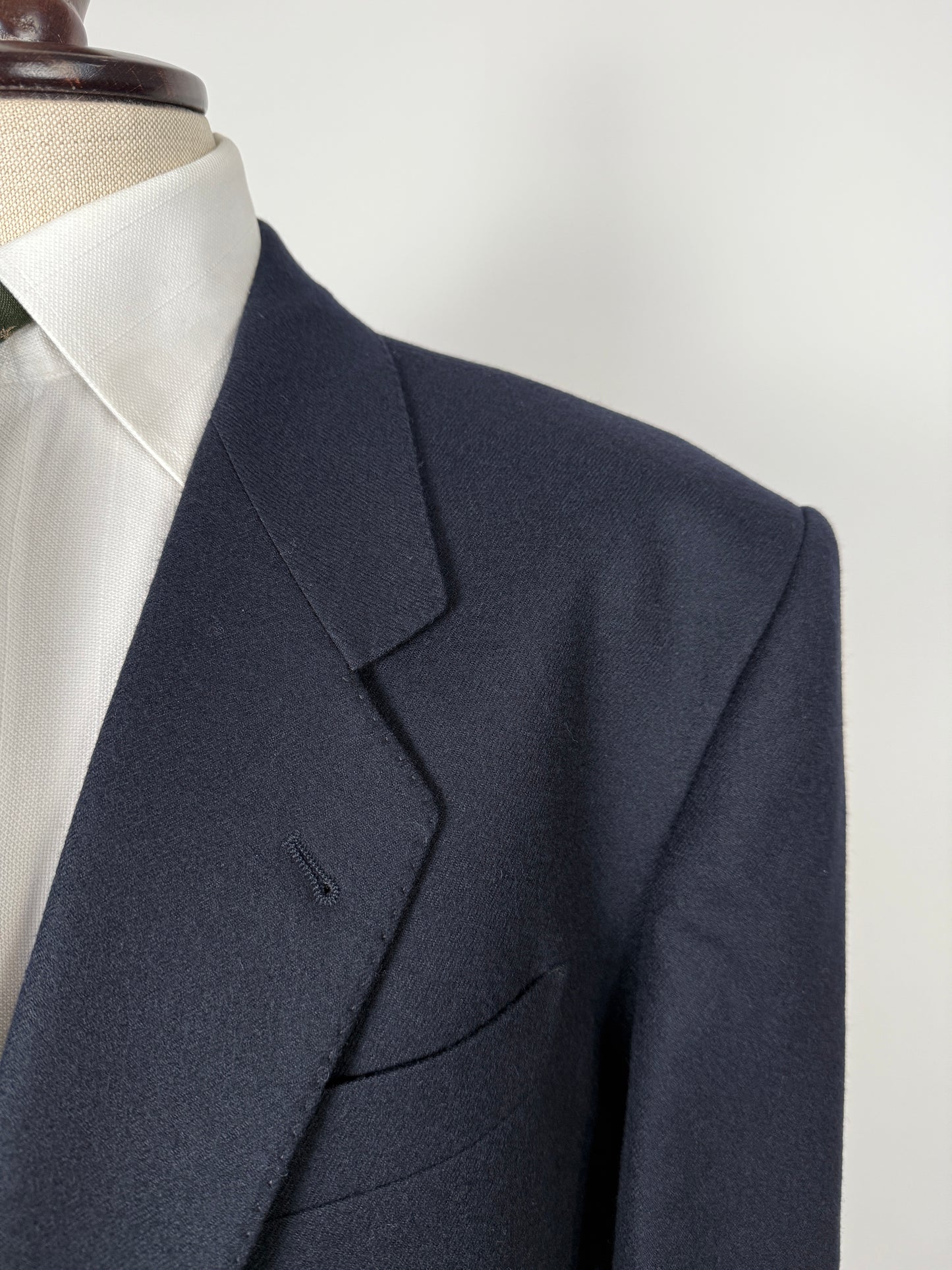 Blazer anni ‘70/‘80 flanella blu Marzotto - tg. 56/58