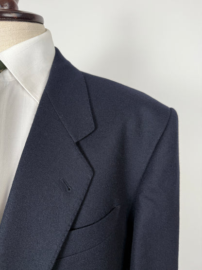 Blazer anni ‘70/‘80 flanella blu Marzotto - tg. 56/58